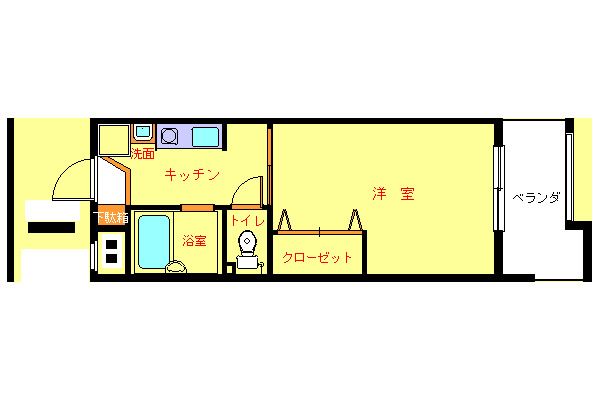 豊川市東豊町のマンションの間取り