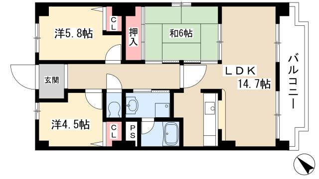 ユニーブル大曽根の間取り