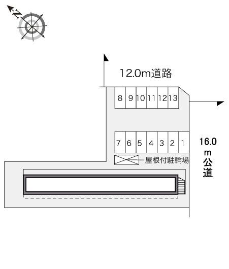 【鶴ヶ島市新町のアパートの駐車場】