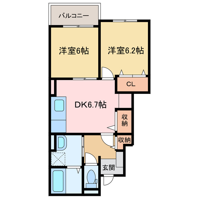 クレメントＡ・Ｂの間取り