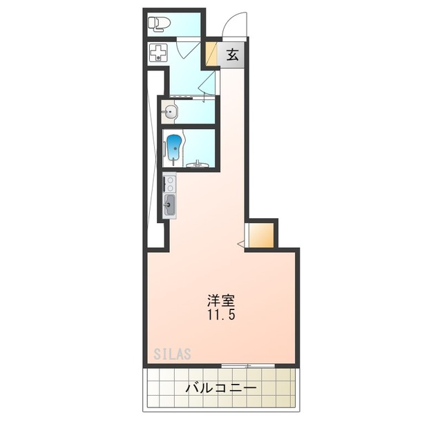 大阪市西成区太子のマンションの間取り