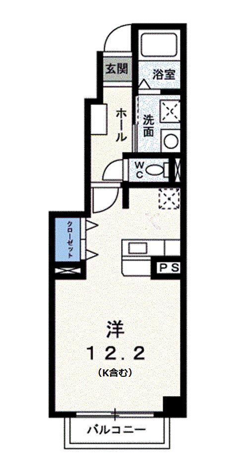 西条市大町のアパートの間取り