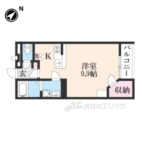 与謝郡与謝野町字岩滝のアパートの間取り