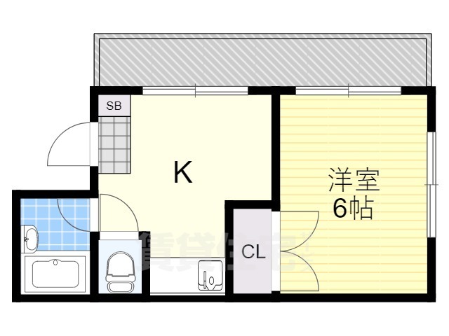 大阪市生野区林寺のマンションの間取り