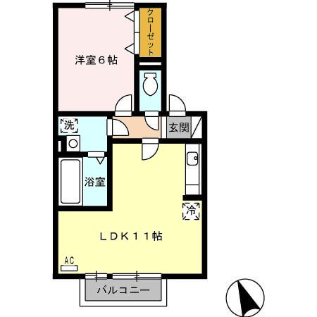 南条郡南越前町湯尾のアパートの間取り