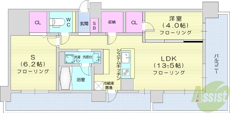 ブランズタワー札幌大通公園の間取り