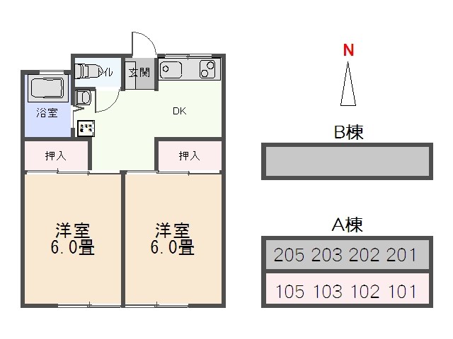 ハイツヴィラ　Aの間取り