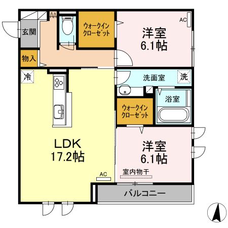 アルチェヴィータの間取り