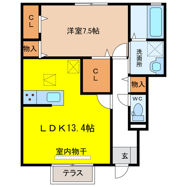 フラフィールドの間取り