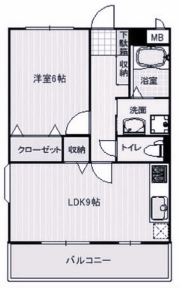 深谷市田中のアパートの間取り