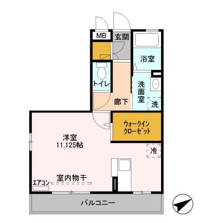 熊谷市河原町のアパートの間取り