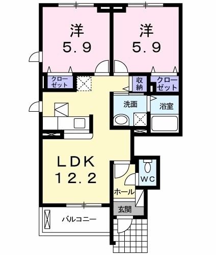 ジュネス中原　Iの間取り