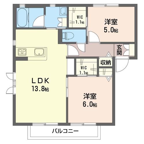 ミレーニア東山田の間取り