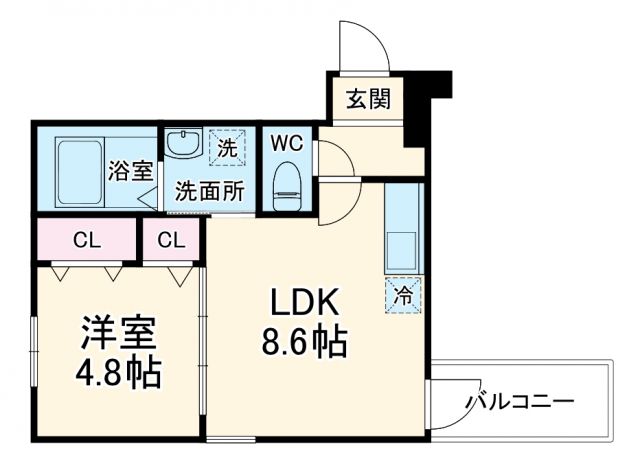 Ｐａｒｋ　Ｆｒｏｎｔ　じろよんの間取り