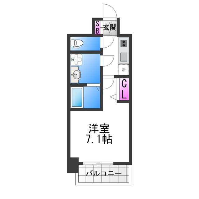 プレサンス難波フィールドの間取り