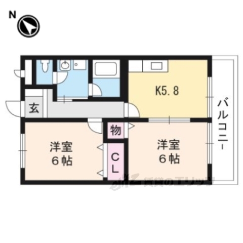 東近江市妙法寺町のマンションの間取り