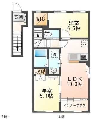 エステート国立の間取り