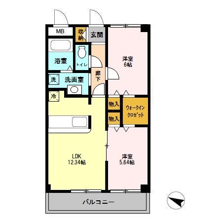 上尾市西宮下のマンションの間取り