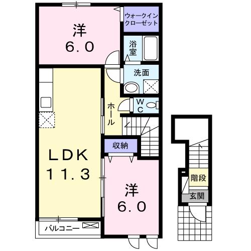 フラワープラシードの間取り