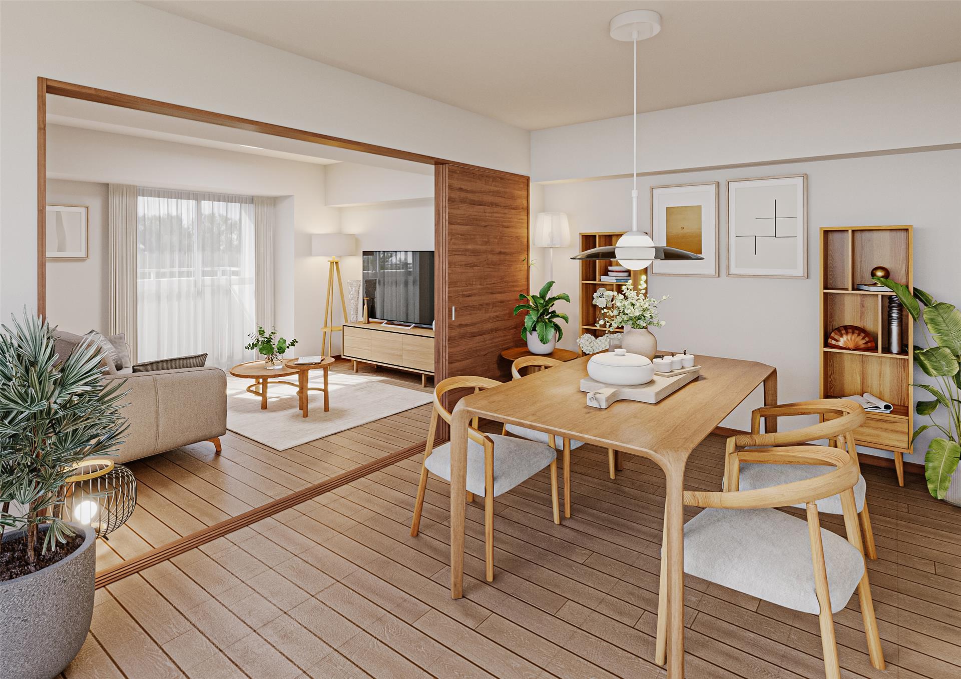 建物外観　リビング：写真はCGイメージです。