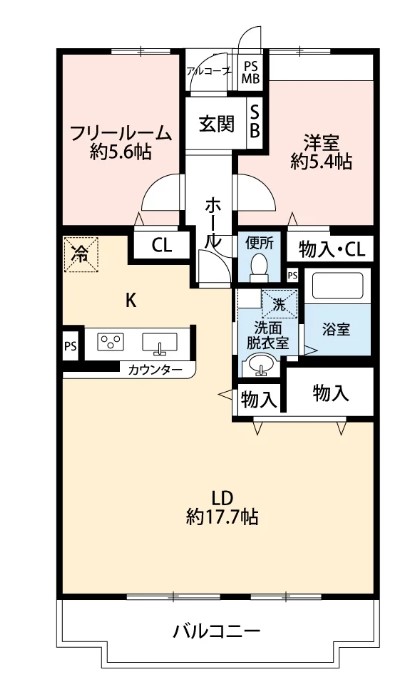 ロジェ長野2棟の間取り