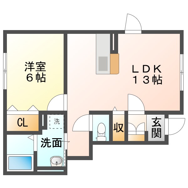 セジュール新開の間取り