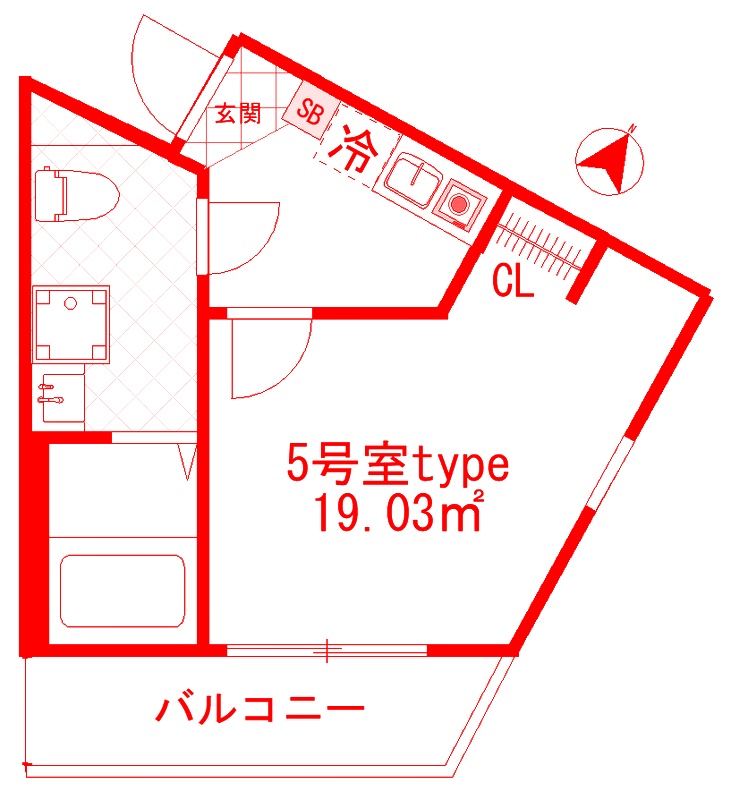 横浜市神奈川区入江のアパートの間取り