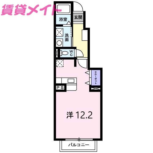 鈴鹿市西条のアパートの間取り