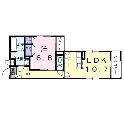 品川区東大井のアパートの間取り