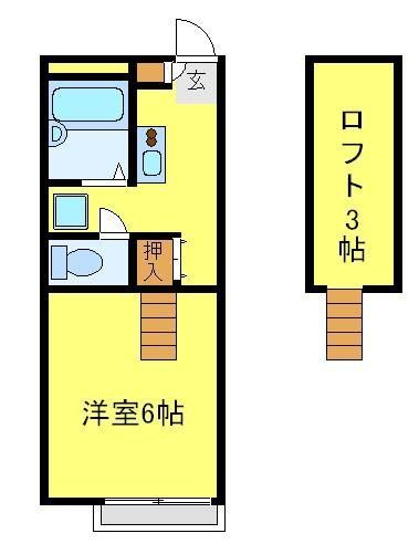 さいたま市大宮区三橋のアパートの間取り