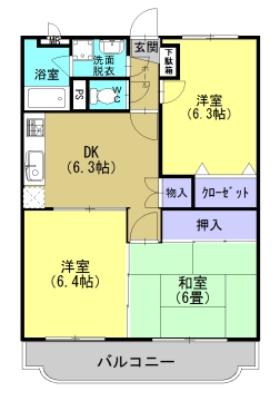 フルールmの間取り