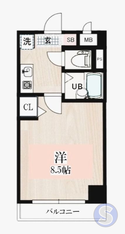 京都市上京区栄町のマンションの間取り