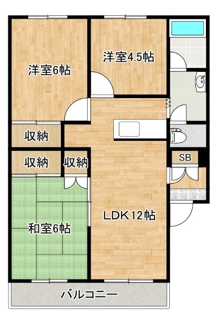 フロンティア旭町の間取り