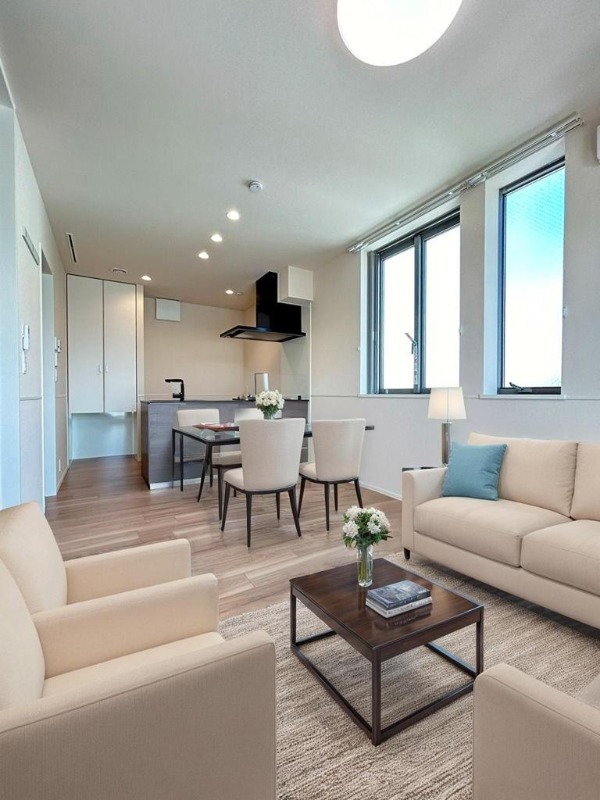 居室・リビング　ＣＧ画像の為実際は家具・家電の設置無し。