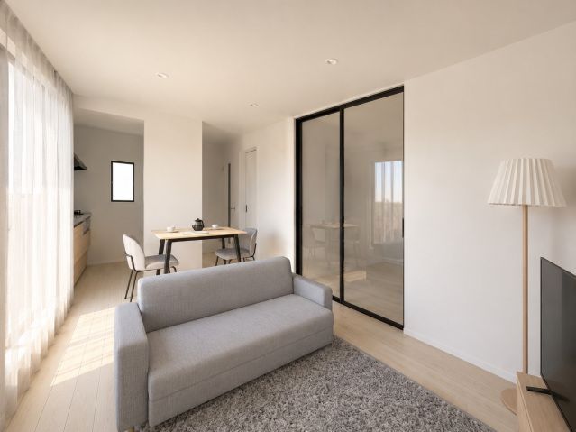 居室・リビング　イメージ。※家具・家電はＣＧで合成しています。実際のお部屋に