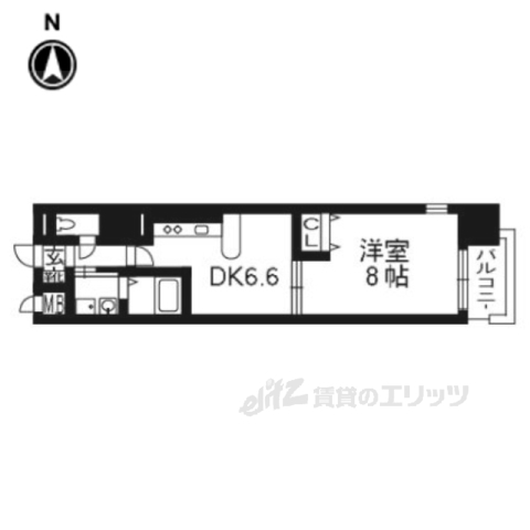 エステムコート京都河原町プレジールの間取り写真