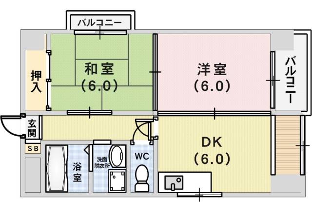エバーグリーンII番館の間取り写真