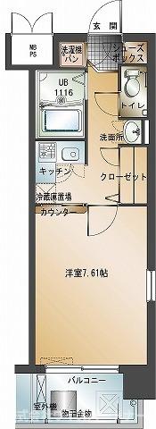 地下鉄七隈線 天神南駅 徒歩5分 12階建 築23年の間取り写真
