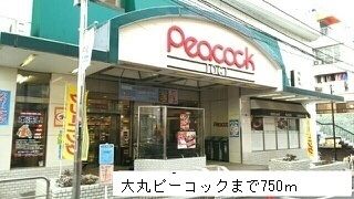 スーパー　大丸ピーコック（スーパー）まで750m