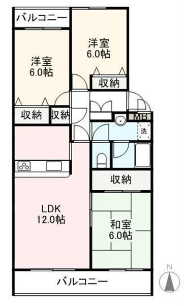 サンコート屋島の間取り写真
