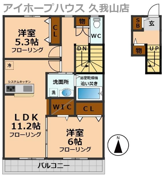ファルコーネドゥーエの間取り写真