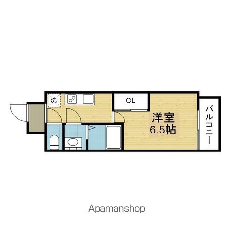 地下鉄長堀鶴見緑地線 玉造駅 徒歩5分 13階建 築2年の間取り写真