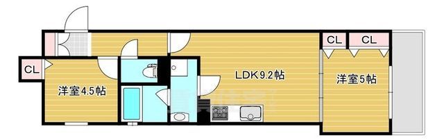 セレニティ小若江A棟の間取り写真