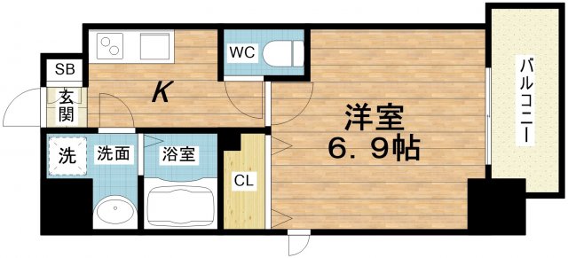 フォーリアライズ難波シエロの間取り写真