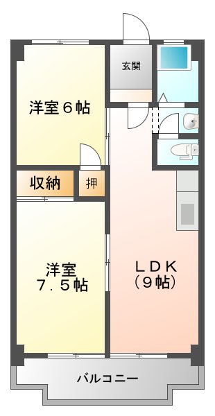 ロイヤルハイツ白子駅の間取り