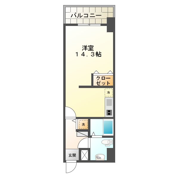 長崎市万屋町のマンションの間取り