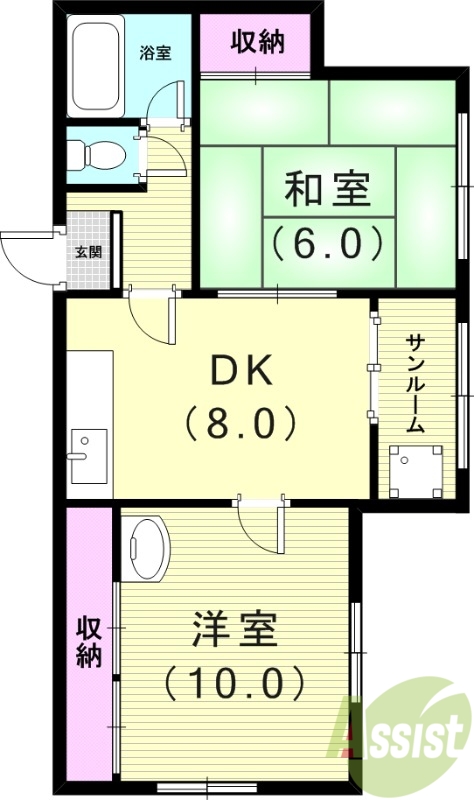 【ハイツ千代ヶ丘の間取り】