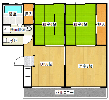 延平コーポの間取り