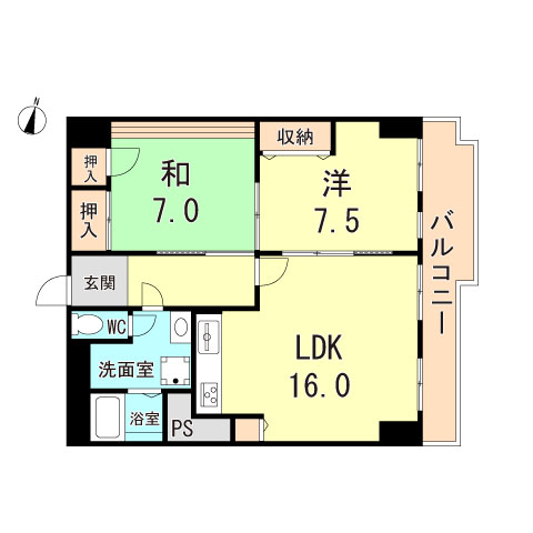 【東急ドエル摩耶の間取り】