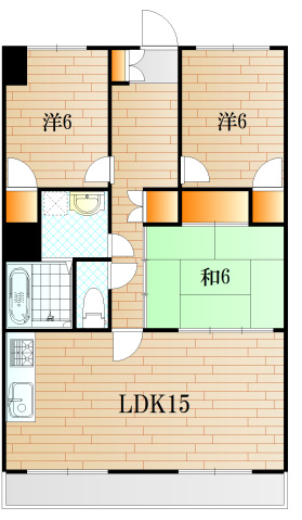 下関市貴船町のマンションの間取り